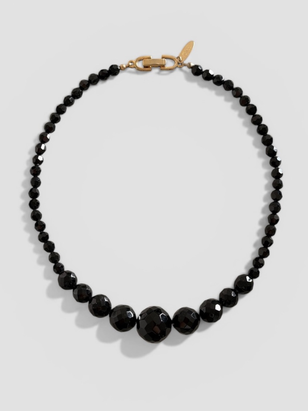 Chloe black beaded necklace